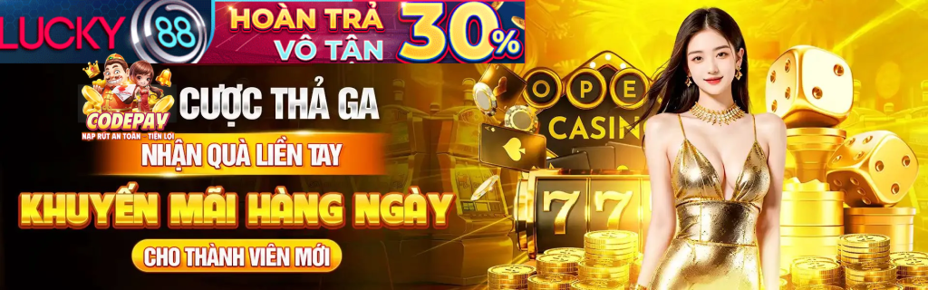 Biểu ngữ khuyến mãi Lucky88
